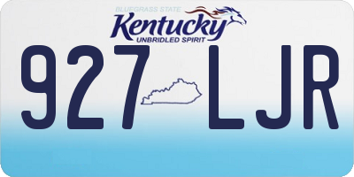 KY license plate 927LJR