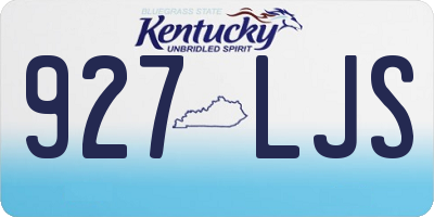KY license plate 927LJS