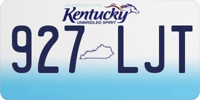 KY license plate 927LJT