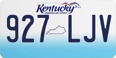 KY license plate 927LJV
