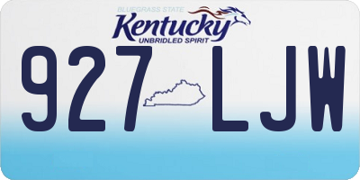 KY license plate 927LJW