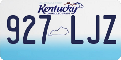 KY license plate 927LJZ