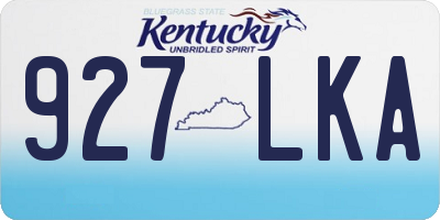 KY license plate 927LKA
