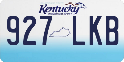 KY license plate 927LKB