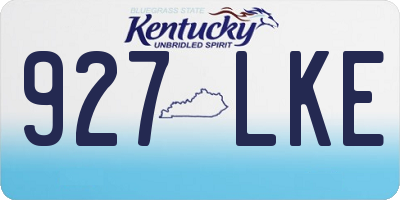 KY license plate 927LKE