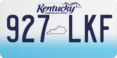 KY license plate 927LKF