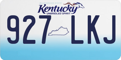 KY license plate 927LKJ
