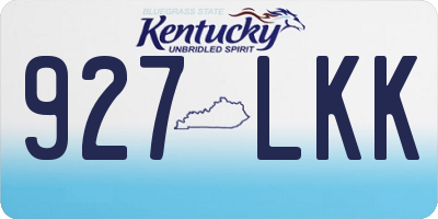 KY license plate 927LKK