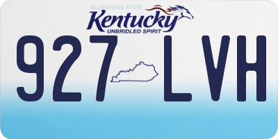 KY license plate 927LVH