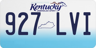 KY license plate 927LVI