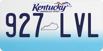 KY license plate 927LVL