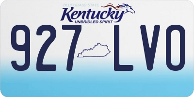 KY license plate 927LVO