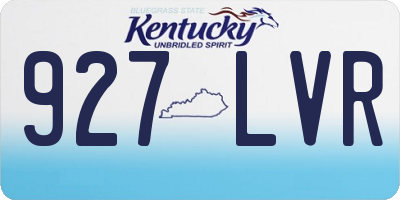KY license plate 927LVR