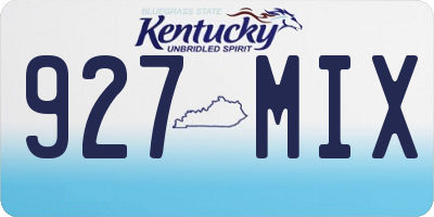 KY license plate 927MIX