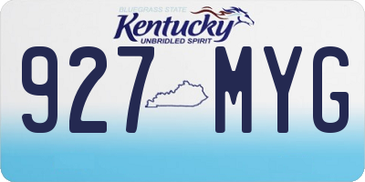 KY license plate 927MYG