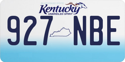 KY license plate 927NBE