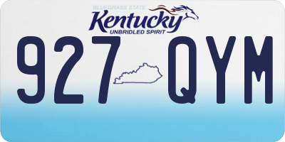 KY license plate 927QYM