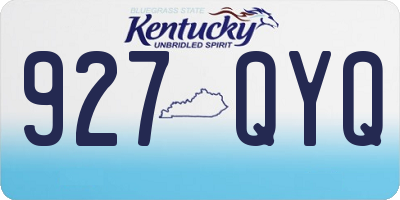 KY license plate 927QYQ