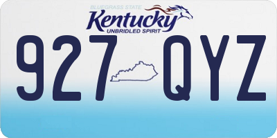 KY license plate 927QYZ