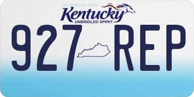 KY license plate 927REP