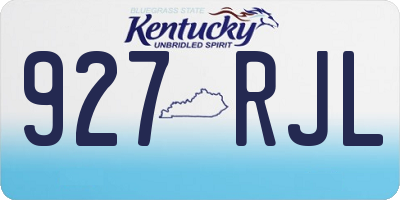 KY license plate 927RJL