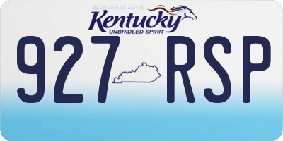 KY license plate 927RSP
