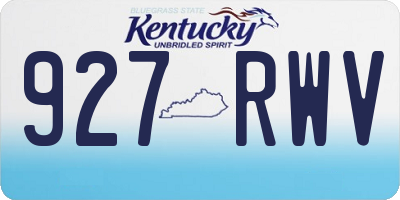 KY license plate 927RWV