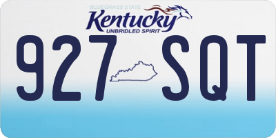 KY license plate 927SQT
