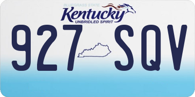 KY license plate 927SQV