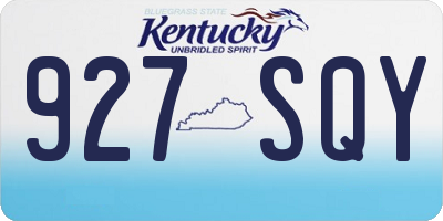 KY license plate 927SQY