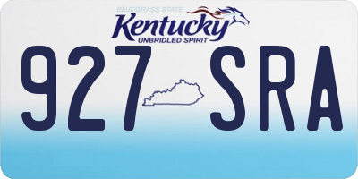 KY license plate 927SRA