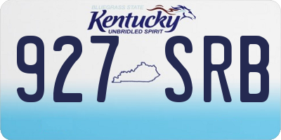 KY license plate 927SRB