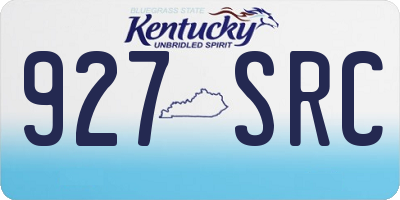 KY license plate 927SRC