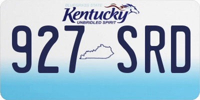 KY license plate 927SRD