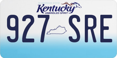 KY license plate 927SRE