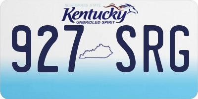 KY license plate 927SRG
