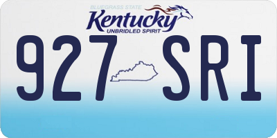 KY license plate 927SRI