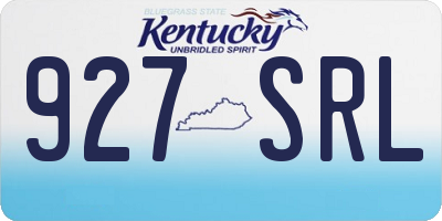 KY license plate 927SRL