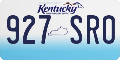 KY license plate 927SRO
