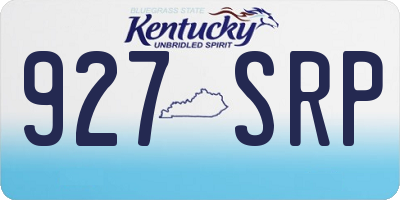 KY license plate 927SRP