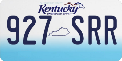 KY license plate 927SRR