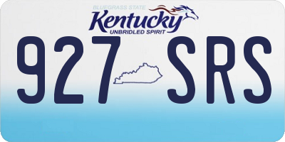 KY license plate 927SRS