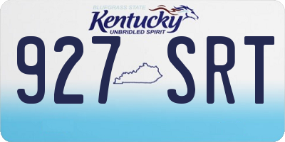KY license plate 927SRT