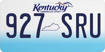 KY license plate 927SRU