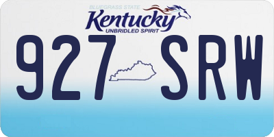 KY license plate 927SRW
