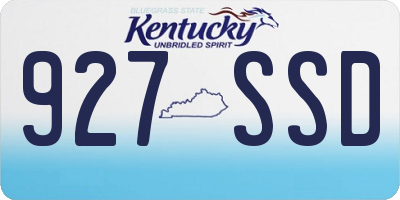 KY license plate 927SSD