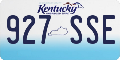 KY license plate 927SSE