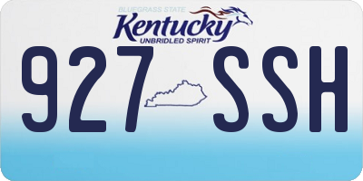 KY license plate 927SSH