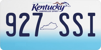KY license plate 927SSI