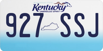 KY license plate 927SSJ